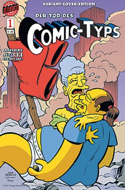 Simpsons präsentiert: Der Tod des Comic-Typen 1 Variant B  - Das Cover