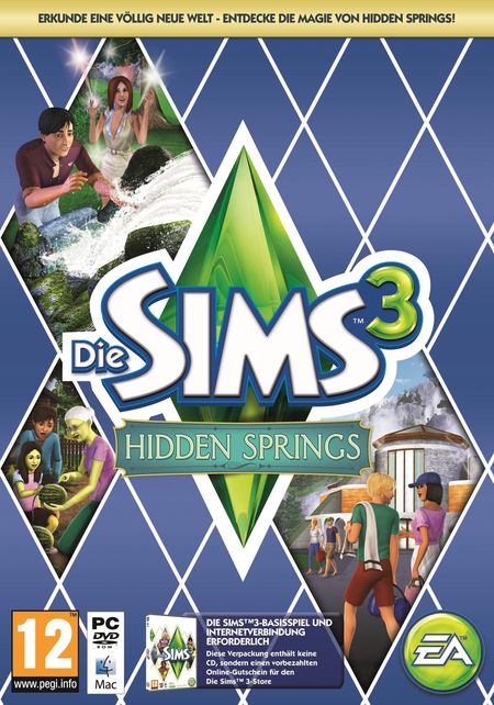 Die Sims 3 Add-on: Hidden Springs (DLC-Code in einer Box) [PC] - Der Packshot