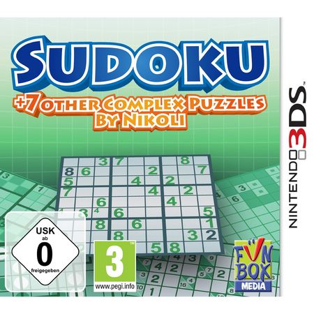 Sudoku + 7 other Complex Puzzles by Nikoli [3DS] - Der Packshot