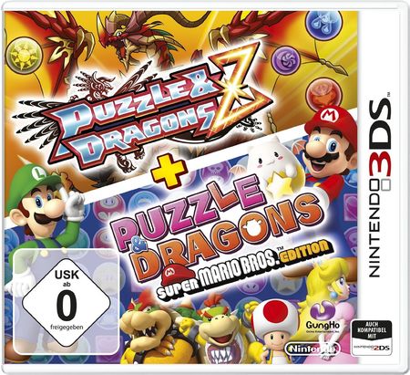 Puzzle & Dragons Z + Puzzle Dragons Super Mario Bros. Edition (3DS) - Der Packshot