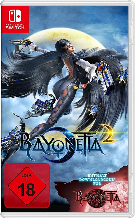 Bayonetta 2 inkl. Bayonetta 1 Download Code (Switch) - Der Packshot