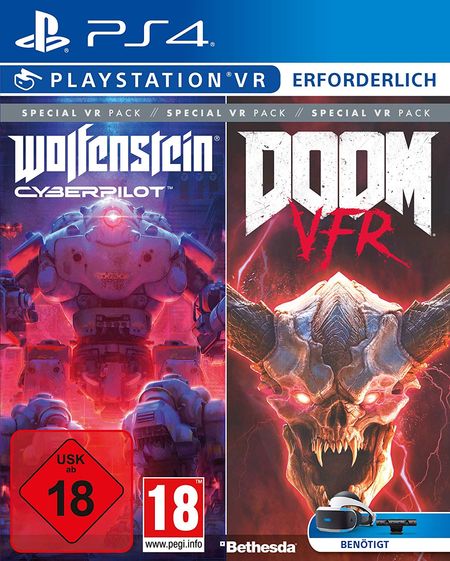 Bethesda Special VR Pack (Wolfenstein: Cyberpilot / DOOM VFR) (PS4) - Der Packshot