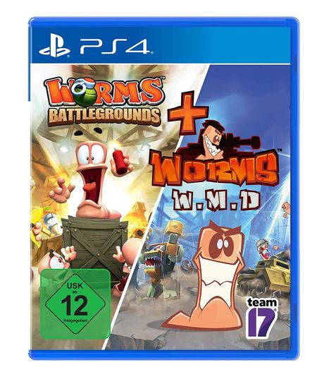 Worms Battlegrounds + W.M.D (PS4) - Der Packshot