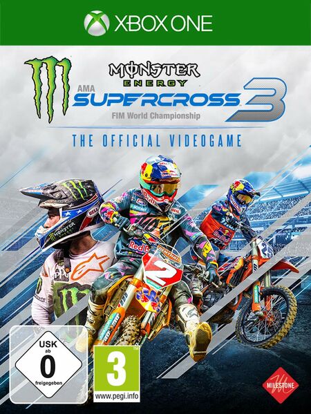 Monster Energy Supercross - The Official Videogame 3 (Xbox One) - Der Packshot