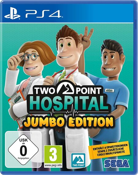 Two Point Hospital: Jumbo Edition (PS4) - Der Packshot