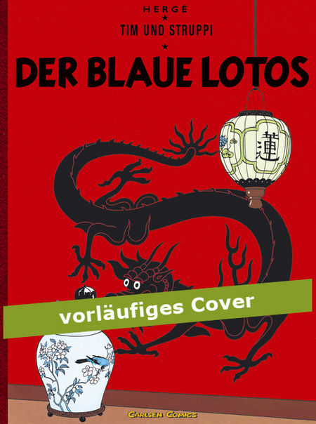 Tim & Struppi Farbfaksimile 4: Der blaue Lotos - Das Cover