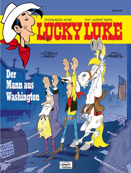 Lucky Luke 84: Der Mann aus Washington HC - Das Cover