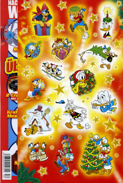 Leseprobe aus Micky Maus 52/2008 - Backcover mit Stickern