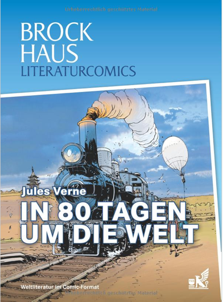 Brockhaus Literaturcomics: In 80 Tagen um die Welt - Das Cover