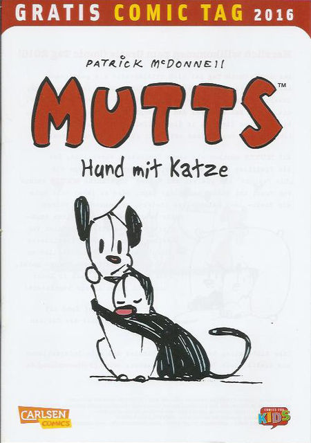 Mutts: Hund mit Katze - Gratis Comic Tag 2016 - Das Cover