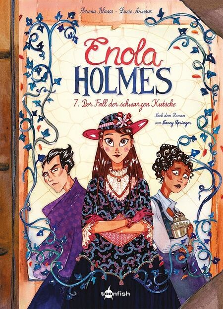 Enola Holmes 7: Der Fall der schwarzen Kutsche - Das Cover